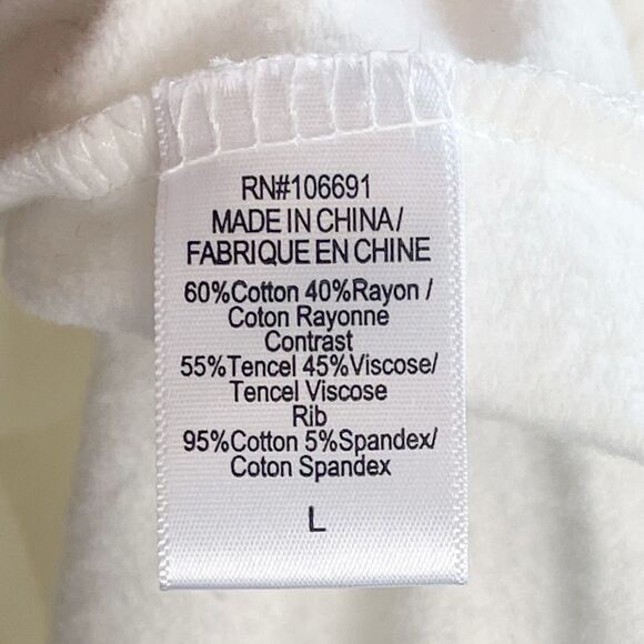 YOUNG FABULOUS & BROKE White Zip Front Robe Dress with hood and pockets size L - Picture 5 of 6